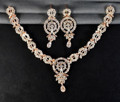 Wonderfill Metal Rose Gold Jewellery Set(Pack of 1)