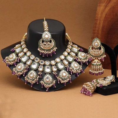 RDFASHION Alloy Purple Jewellery Set(Pack of 1)