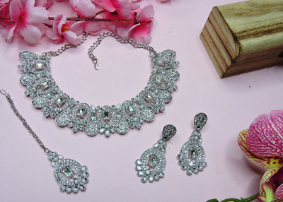 VATSALYA creation Alloy White Jewellery Set(Pack of 1)