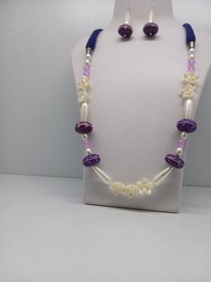 AMANAT Paper White, Purple Jewellery Set(Pack of 1)