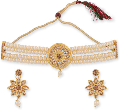 EVY Copper Gold-plated Multicolor Jewellery Set(Pack of 1)