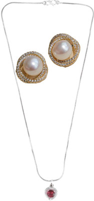 SRK Fashions Alloy Red, White Jewellery Set(Pack of 1)