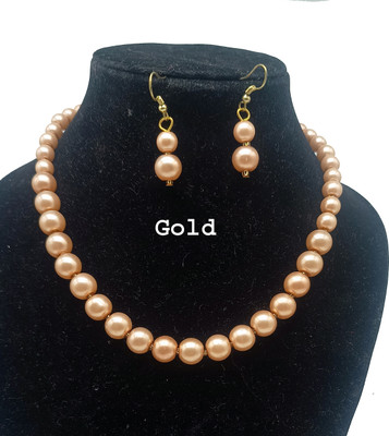 Zooni Collection Mother of Pearl Gold Jewellery Set(Pack of 1)