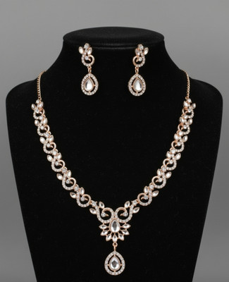 Vinayak Metal White Jewellery Set(Pack of 2)