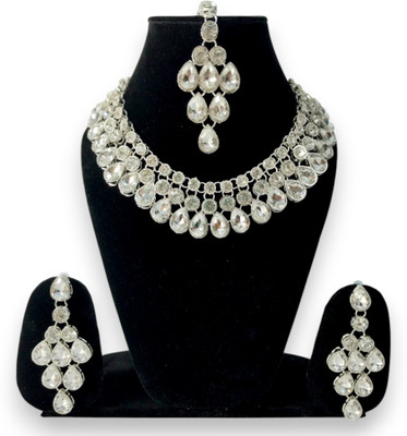 Darkleene collection Alloy Rhodium White Jewellery Set(Pack of 1)