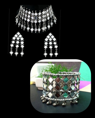 JMBW INTERNATIONAL Alloy Silver Jewellery Set(Pack of 1)