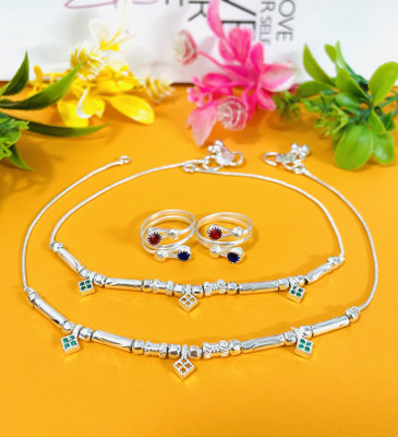 BHORIWAL Alloy Silver Jewellery Set(Pack of 4)