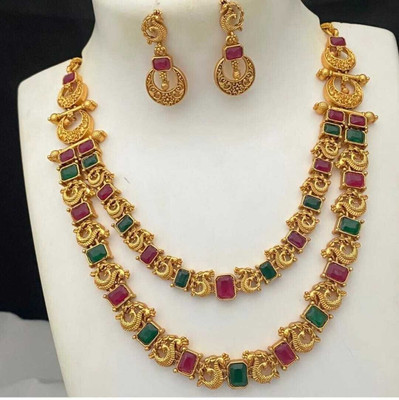 Shilpa Creation Alloy Red, Green Jewellery Set(Pack of 1)