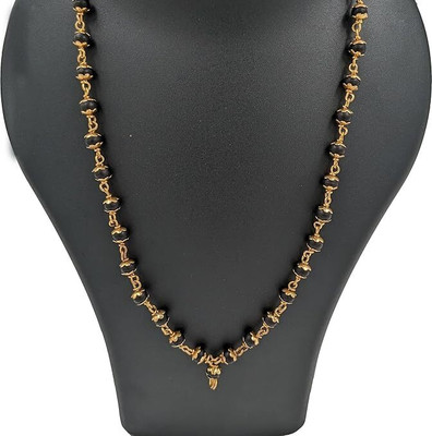 ASGS Brass Gold-plated Gold, Black Jewellery Set(Pack of 1)