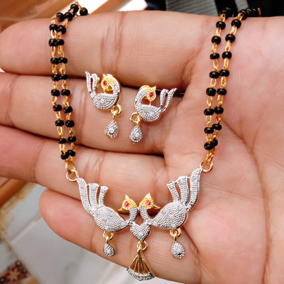 shivay Alloy Gold-plated Black, Silver Jewellery Set(Pack of 1)