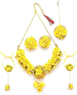 Tamna Alloy Yellow Jewellery Set(Pack of 1)