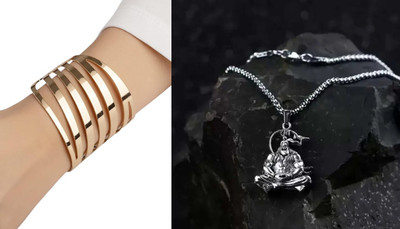 Gauri Fashions Alloy Silver, Gold Jewellery Set(Pack of 2)