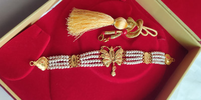 RoyalLImitation Metal Gold-plated Gold Jewellery Set(Pack of 1)