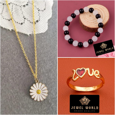 Jewel WORLD Brass, Crystal, Alloy Gold-plated Multicolor Jewellery Set(Pack of 1)