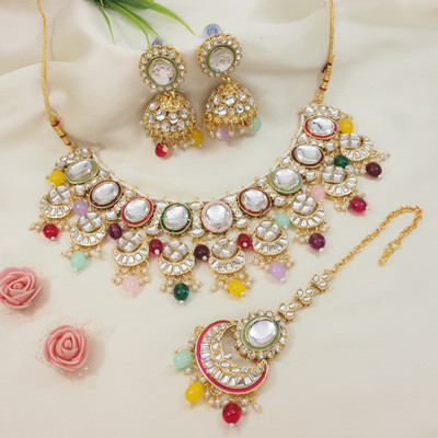 Atulya Alloy Gold-plated Multicolor Jewellery Set(Pack of 4)