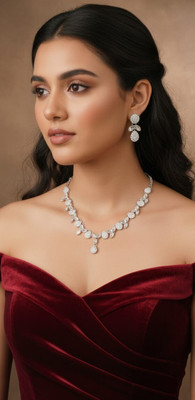 SHIVAM COLLECTION Alloy Silver Jewellery Set(Pack of 3)