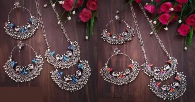 Samridhi DC Alloy Silver Multicolor Jewellery Set(Pack of 2)