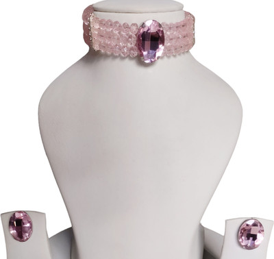 Buybox Alloy Pink Jewellery Set(Pack of 3)