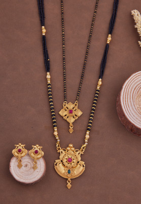 house of common Brass Gold-plated Gold Jewellery Set(Pack of 2)