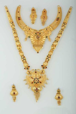 SHREE RADHE ENTERPRIZE Brass Gold-plated Multicolor Jewellery Set(Pack of 1)