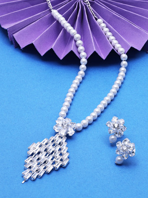 SAIYONI Alloy Silver Silver Jewellery Set(Pack of 1)