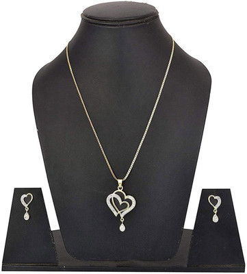 PRP TRADERS Brass Gold-plated Gold Jewellery Set(Pack of 1)
