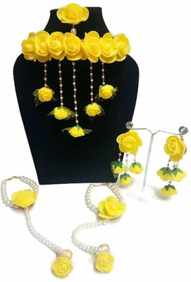 ringzinnie Paper Yellow Jewellery Set(Pack of 1)
