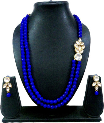 JN Handicraft Alloy Copper Blue Jewellery Set(Pack of 1)