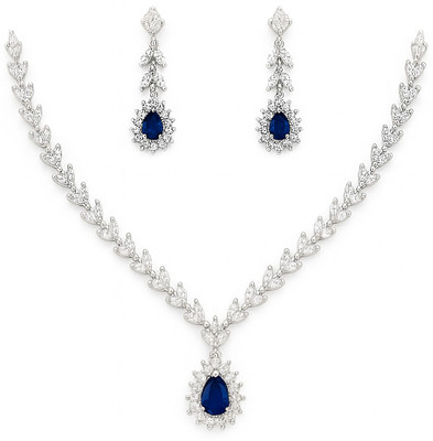 KHUSNISH Alloy Blue, Green, Turquoise Jewellery Set(Pack of 1)