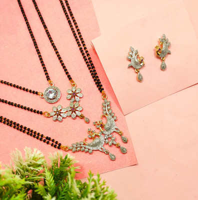 Divyanshi Collection Brass Silver Silver Jewellery Set(Pack of 3)