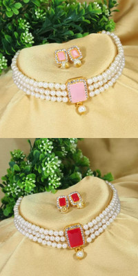 Dhirajart Alloy Multicolor Jewellery Set(Pack of 2)