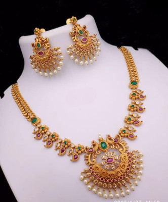 ROFARWORD Brass, Copper Gold-plated Gold Jewellery Set(Pack of 1)