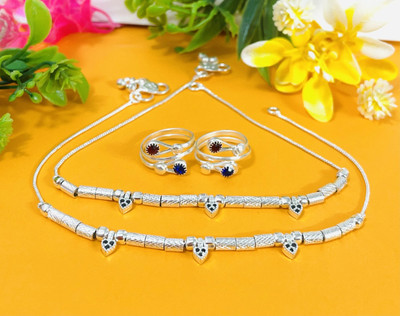 AamNa Enterprises Alloy Silver Jewellery Set(Pack of 4)