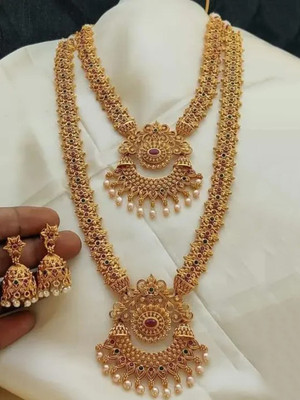 LDJEWELLS Alloy Gold-plated Gold Jewellery Set(Pack of 1)