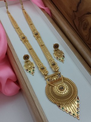 Shree Fashions World Brass Gold-plated Gold Jewellery Set(Pack of 3)