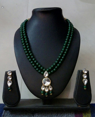 JN Handicraft Alloy Copper Green Jewellery Set(Pack of 1)