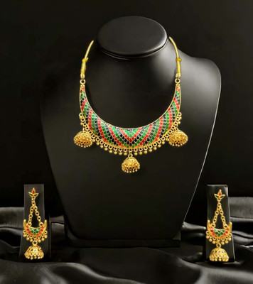 balaji gold Copper Gold-plated Multicolor Jewellery Set(Pack of 1)