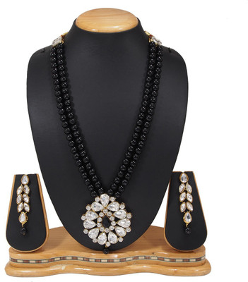 Padmavati Bangles Alloy Gold-plated Black Jewellery Set(Pack of 1)