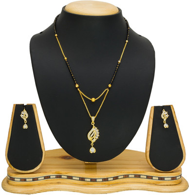 LUXOR Alloy Gold-plated Black, Gold Jewellery Set(Pack of 1)