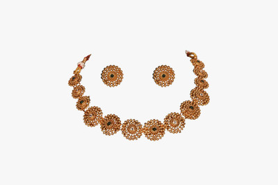 SOLLIGHT Brass Green Jewellery Set(Pack of 1)