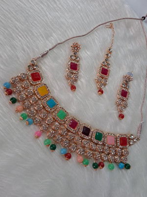 Yanshika Alloy Gold-plated Multicolor Jewellery Set(Pack of 4)