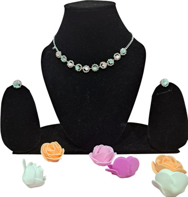 Arvisha Dynamic Mother of Pearl Green Jewellery Set(Pack of 1)