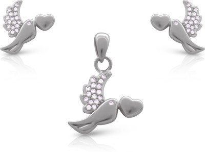 SILMORA Sterling Silver Rhodium Silver Jewellery Set(Pack of 1)