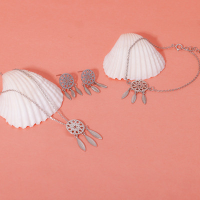 GIVA Sterling Silver Rhodium Silver Jewellery Set(Pack of 1)