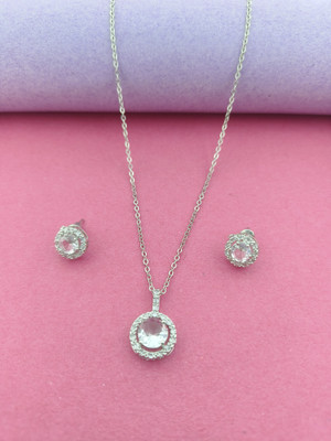 SIPARDH Alloy Silver White Jewellery Set(Pack of 1)