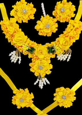 house of common Fabric Yellow Jewellery Set(Pack of 1)
