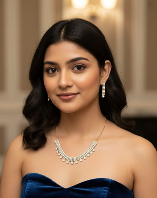 chibra Brass, Alloy Rose Gold Jewellery Set(Pack of 1)