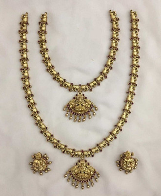 Shilpa Creation Alloy Gold-plated Red Jewellery Set(Pack of 1)