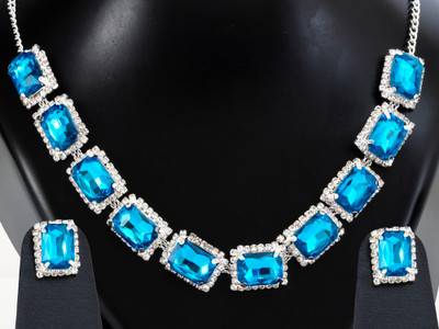 LILY Alloy Blue Jewellery Set(Pack of 1)