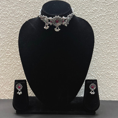 Orabella Oxidised Silver Silver Silver Jewellery Set(Pack of 3)